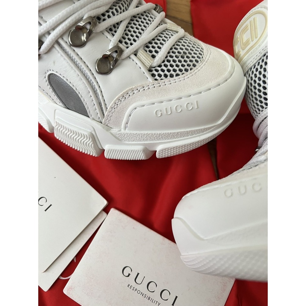 Gucci White Flash trek white women Sneakers Size 35 - Picture 5 of 13